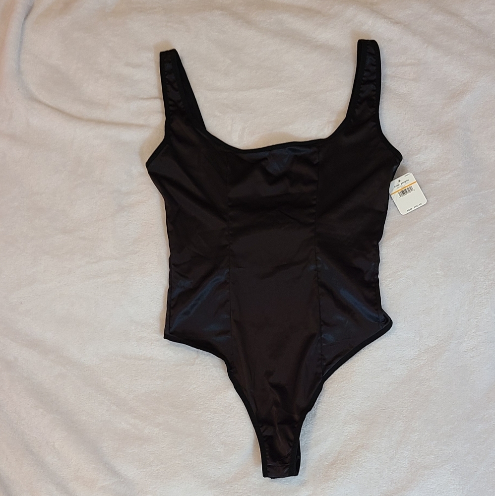 Free People Black Bodysuit